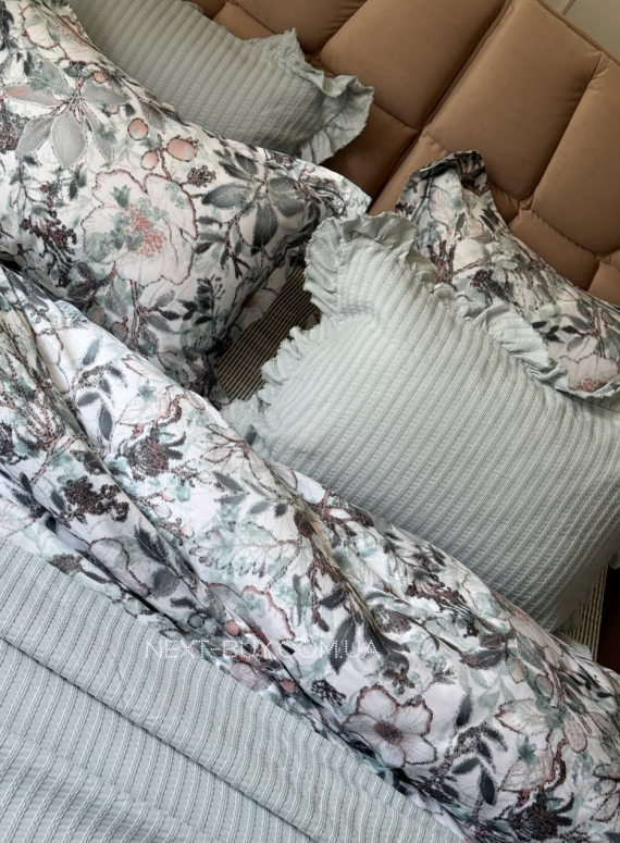 Постільна білизна Maison D'or Deira green євро 200х220 тенсел