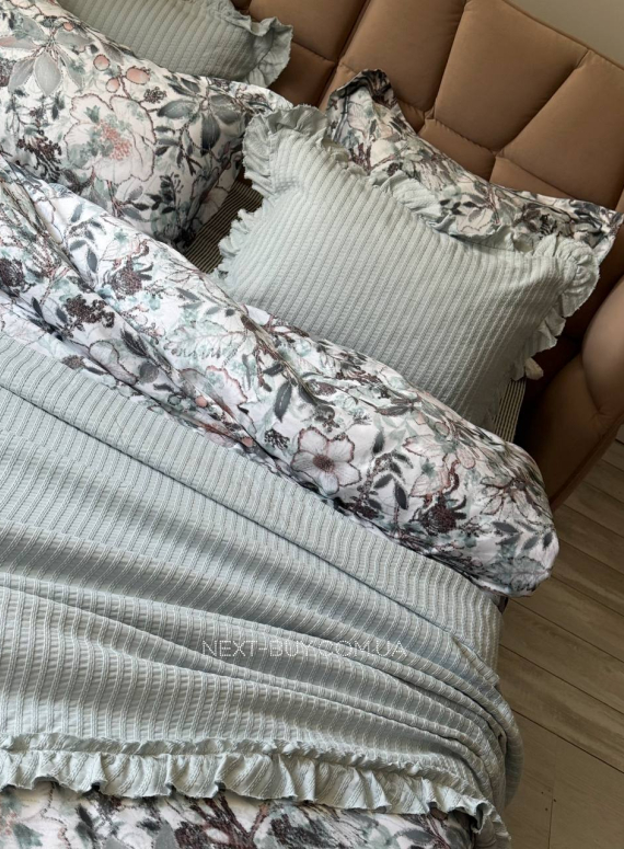 Постільна білизна Maison D'or Deira green євро 200х220 тенсел