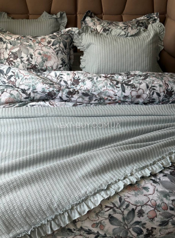 Постільна білизна Maison D'or Deira green євро 200х220 тенсел