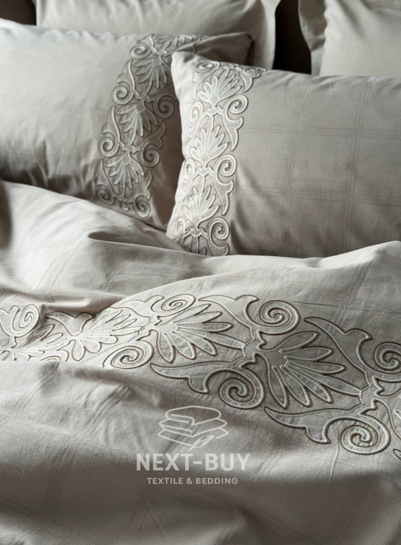 Постільна білизна Saheser Rocco Bej євро 200х220 jacquard