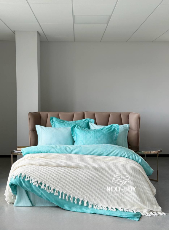Постільна білизна Maison D'or AMBRE Turquoise євро 200х220 тенсел