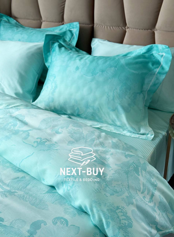 Постільна білизна Maison D'or AMBRE Turquoise євро 200х220 тенсел