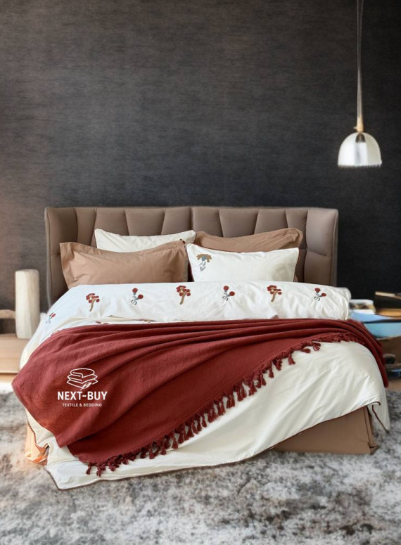 Постільна білизна Saheser Zaira євро 200х220 бавовна з вишивкою