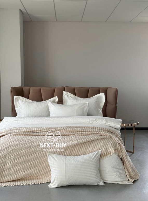 Постільна білизна Maison D'or Pearl White 200x220см бамбук жаккард