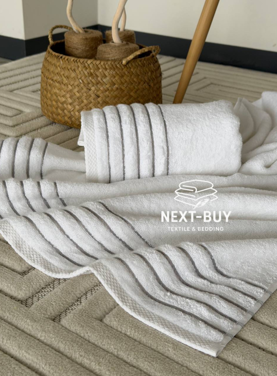 Набір махрових рушників 2шт Gray Line 50*90 см, 70*140 см Туреччина