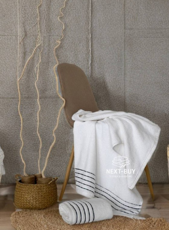 Набір махрових рушників Dark Blue Line 2 шт: 50×90, 70×140, Туреччина