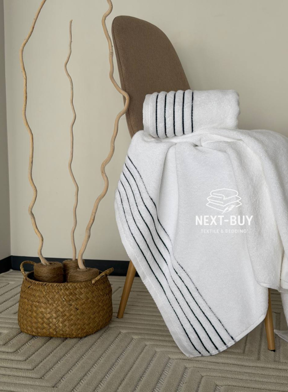 Набір махрових рушників Dark Blue Line 2 шт: 50×90, 70×140, Туреччина