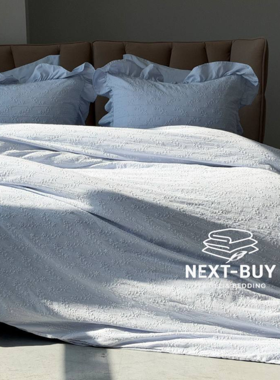 Постельное бельё Istanbul Home Collection Resital Blue, варёный хлопок, евро комплект 200×220