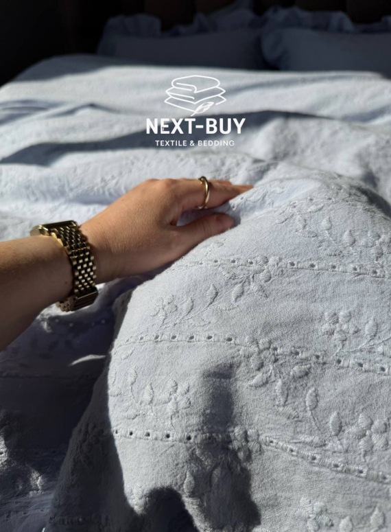 Постельное бельё Istanbul Home Collection Resital Blue, варёный хлопок, евро комплект 200×220