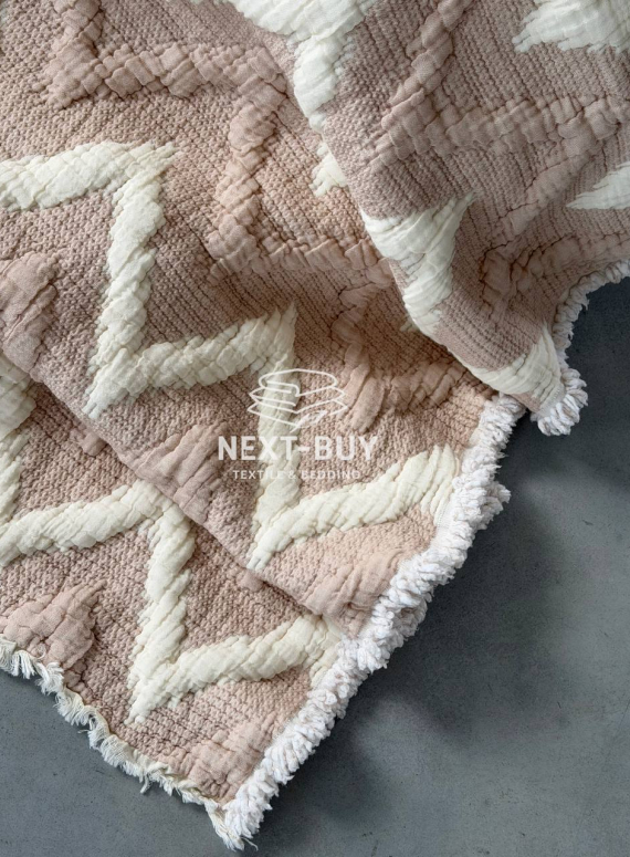 Муслінове покривало з наволочками Saheser Loren Bej, євро комплект 240×260, Туреччина