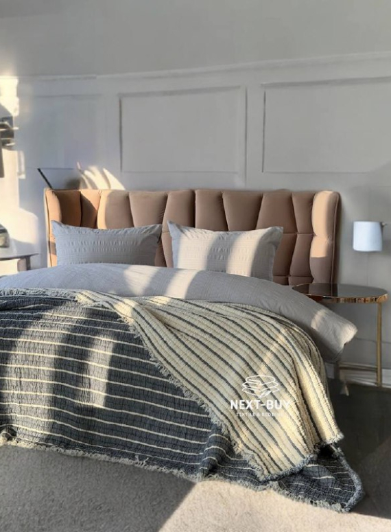 Муслінове покривало Saheser Luca Antrasit— 100% бавовна, 5-шаровий муслін, Туреччина