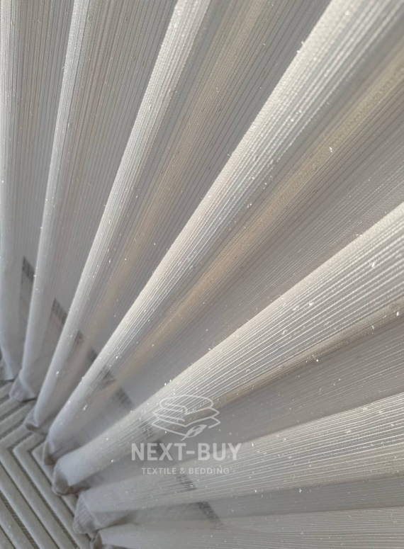 Тюль грек сітка кофейна з блиском Silver Mist Latte Туреччина