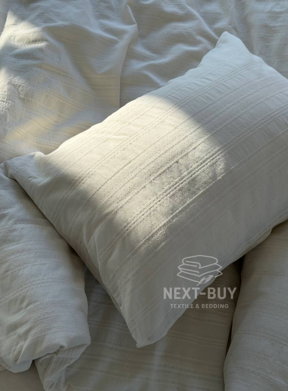 Постільна білизна Saheser Salve krem  євро 200х220 jacquard