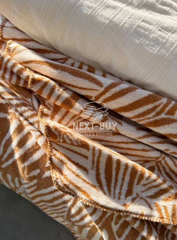 Плед TROPICANA Hardal 200×220 — горчичный плед, хлопковый плед Турция