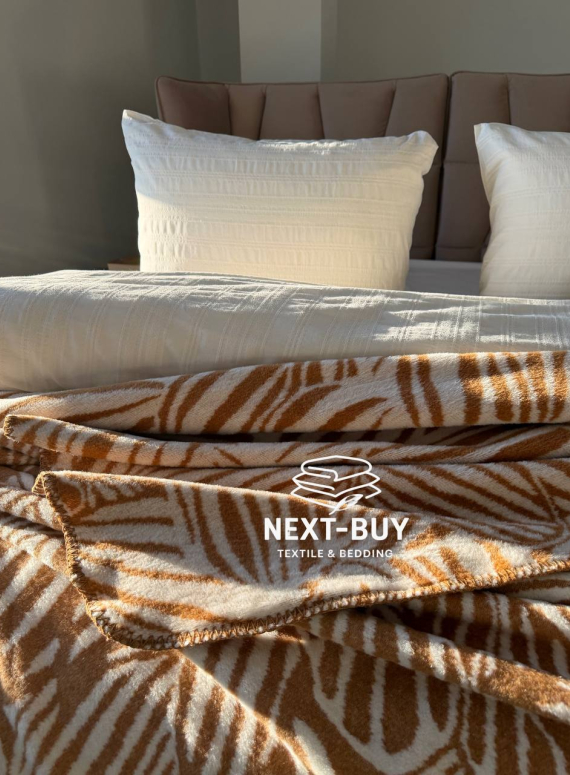 Плед TROPICANA Hardal 200×220 — горчичный плед, хлопковый плед Турция