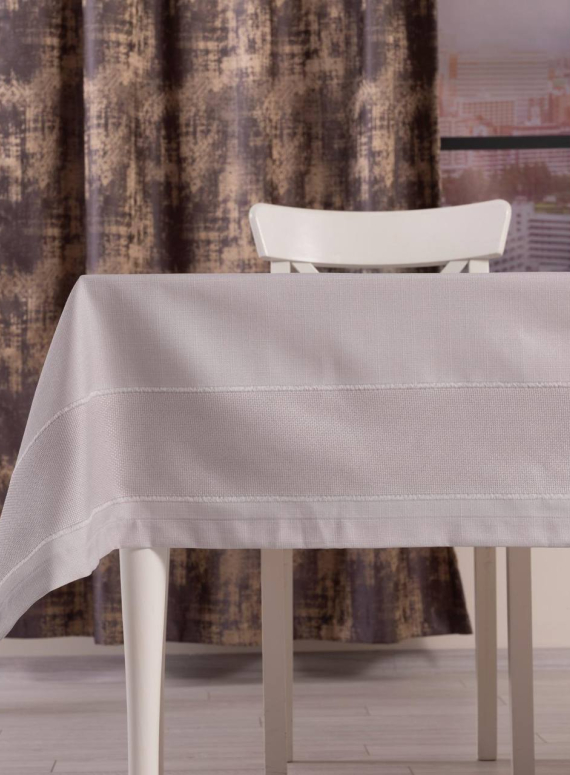 Скатертина для столу TABE Nora gri 150х220 Туреччина