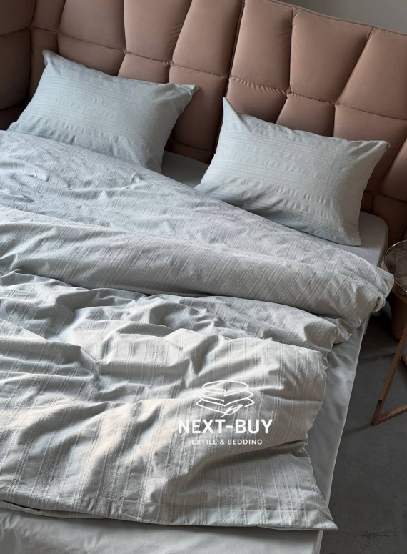 Постільна білизна Saheser Salve Mint євро 200х220 jacquard