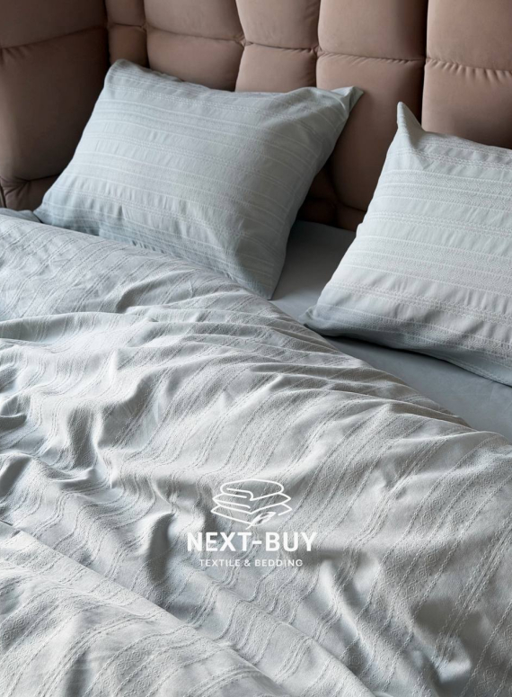 Постільна білизна Saheser Salve Mint євро 200х220 jacquard