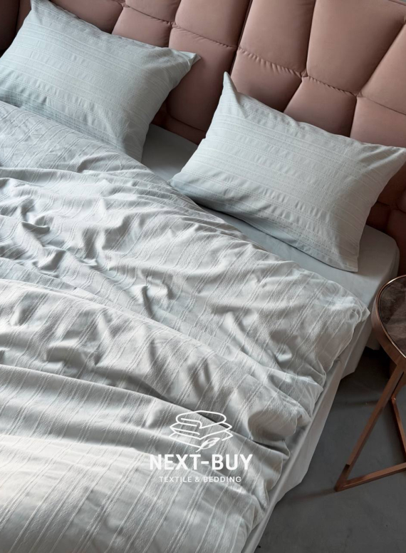 Постільна білизна Saheser Salve Mint євро 200х220 jacquard