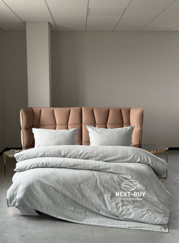 Постільна білизна Saheser Salve Mint євро 200х220 jacquard