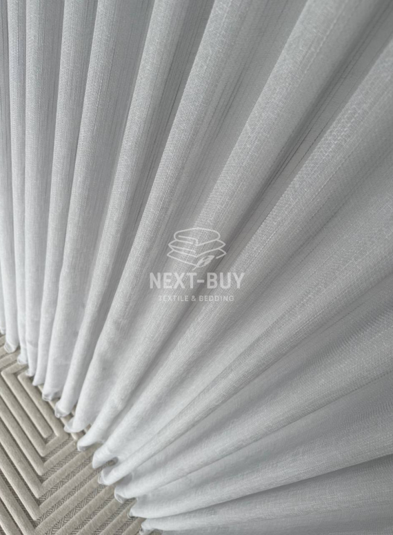 Тюль сірий льон однотоний Linen Grey Breeze Туреччина