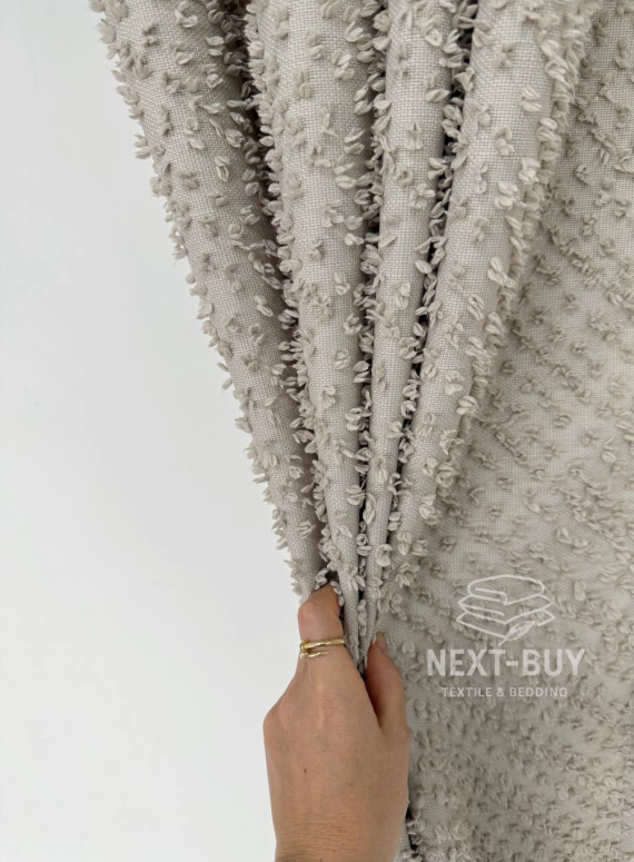 Штора Blackout Beige з 3D структурою “Coffee Beans” (Туреччина)