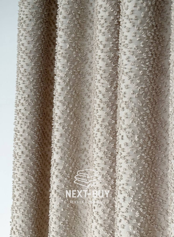 Штора Blackout Beige з 3D структурою “Coffee Beans” (Туреччина)