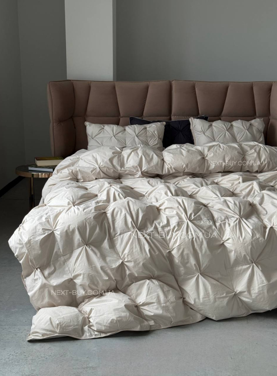 Private lux антиалергенна ковдра-покривало 230×250 2 структуровані наволочки 50х70