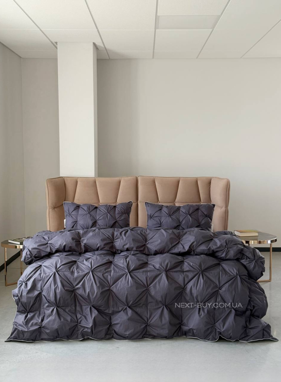 Private lux антиалергенна ковдра-покривало 230×250 2 структуровані наволочки 50х70