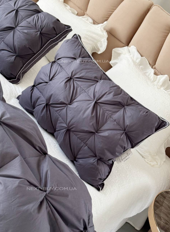 Private lux антиалергенна ковдра-покривало 230×250 2 структуровані наволочки 50х70