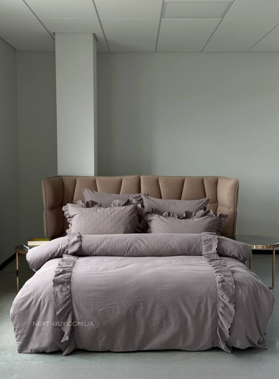 Постільна білизна Romantica antrasit євро 200х220 jacquard