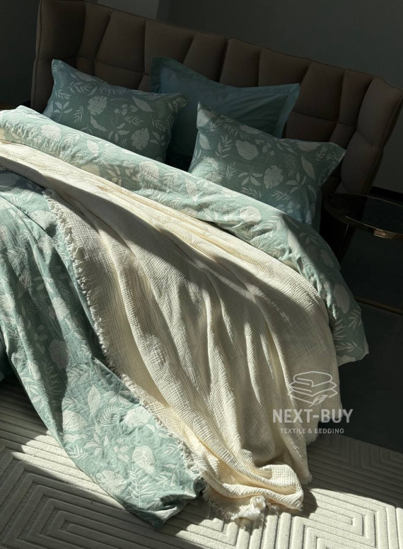 Постільна білизна Muslin Lusso Yesil (Євро, Туреччина)