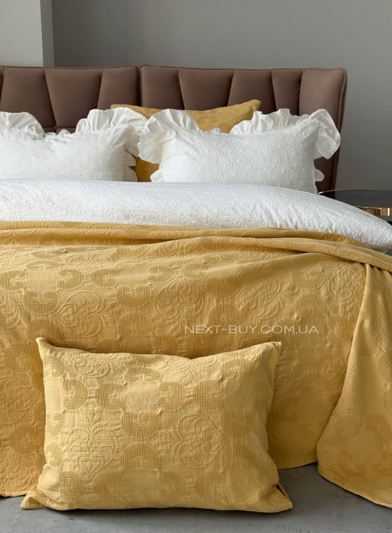 Жакардове покривало з наволочками Saheser Italo sari євро Туреччина