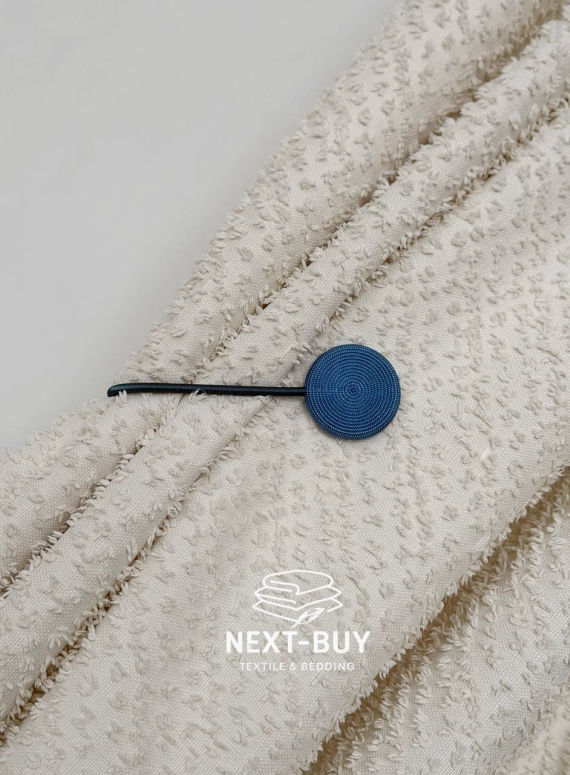 Магніт підхоплювач для штор круглий металевий синій Туреччина