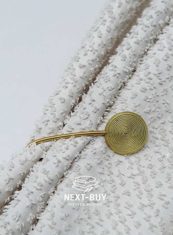 Магніт підхоплювач для штор круглий, золотистий Туреччина