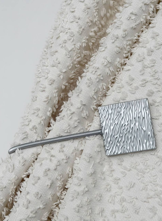 Магніт підхоплювач для штор квадратний, сріблястий Туреччина