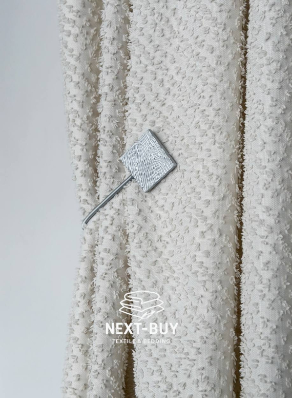 Магніт підхоплювач для штор квадратний, сріблястий Туреччина