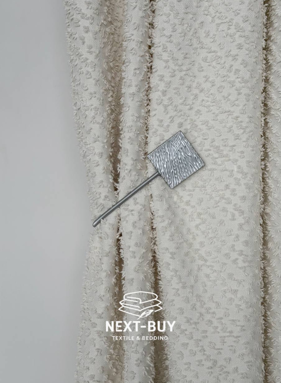 Магніт підхоплювач для штор квадратний, сріблястий Туреччина