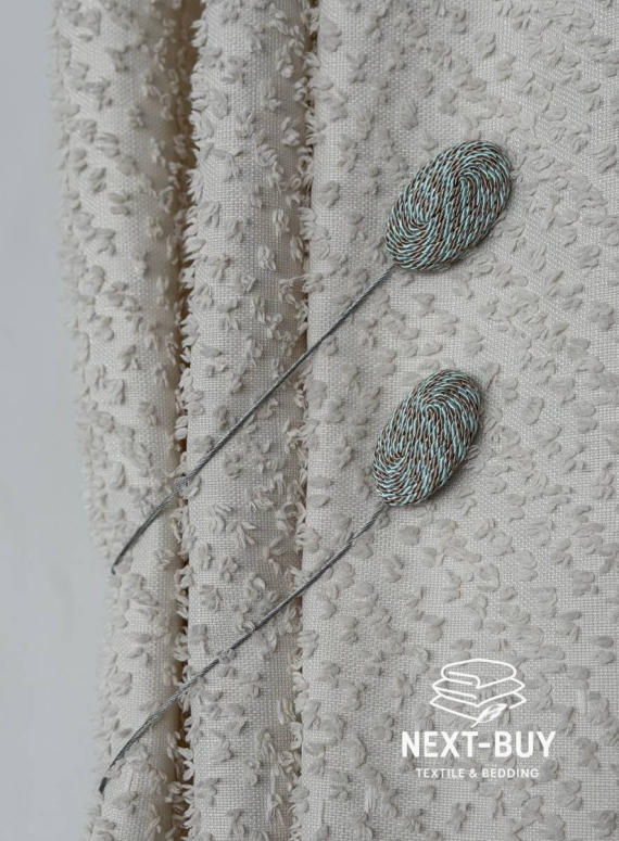 Магнітний підхват для штор карамельно-бірюзовий Туречинна