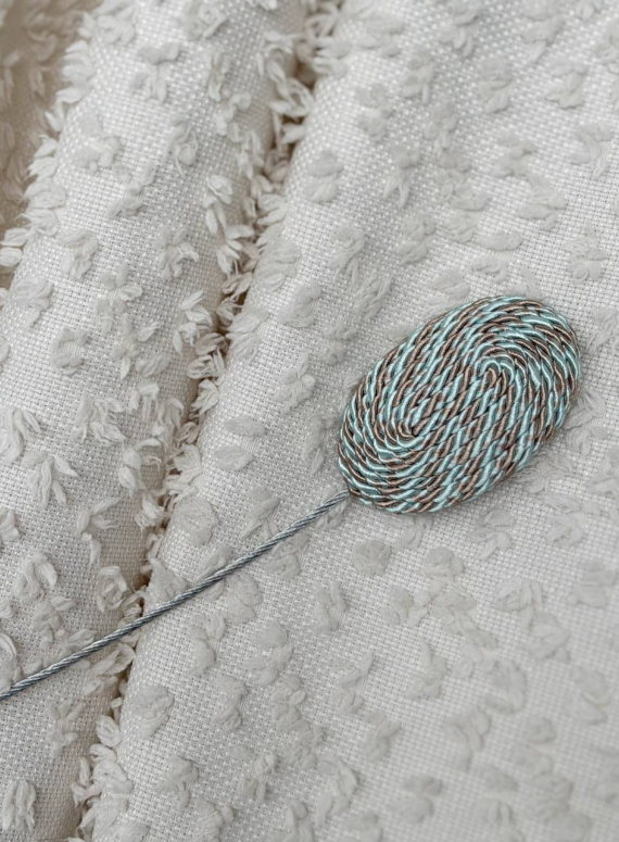 Магнітний підхват для штор карамельно-бірюзовий Туречинна