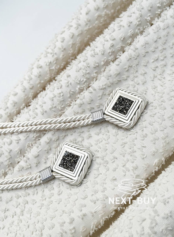 Магнітний підхват для штор на тросі у відтінку айворі (ivory) Туречинна