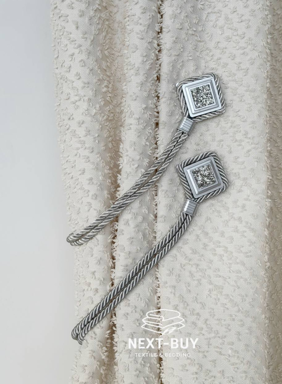 Магнітний підхват для штор срібний Туречинна