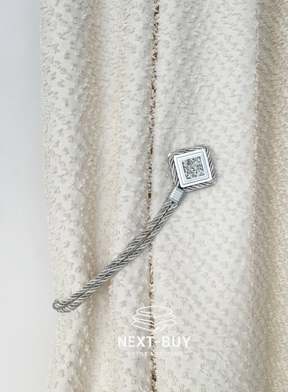 Магнітний підхват для штор срібний Туречинна