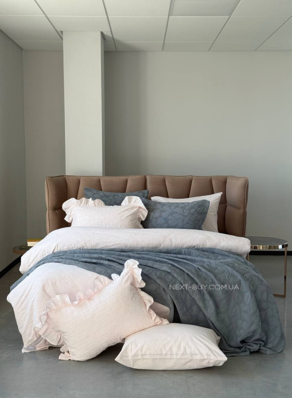 Жакардове покривало з наволочками Saheser Bambi gri  євро Туреччина