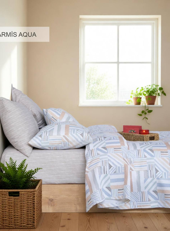 Літній комплект постільної білизни Armis Aqua Istanbul | 100% бавовна