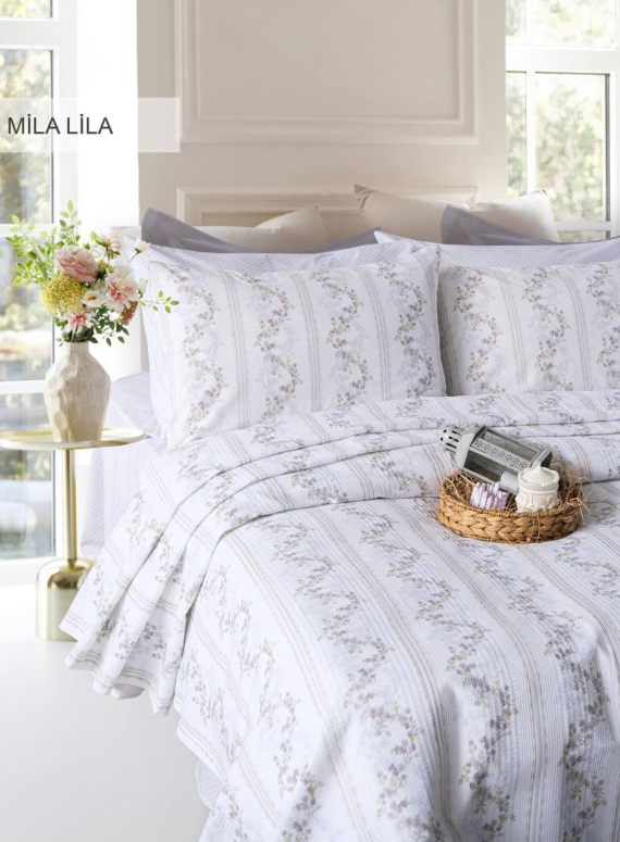 Літній комплект постільної білизни Mila Lila Istanbul з піке | 100% бавовна