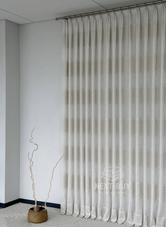 Фактурна тюль-штора Milano Harmony Beige Італія