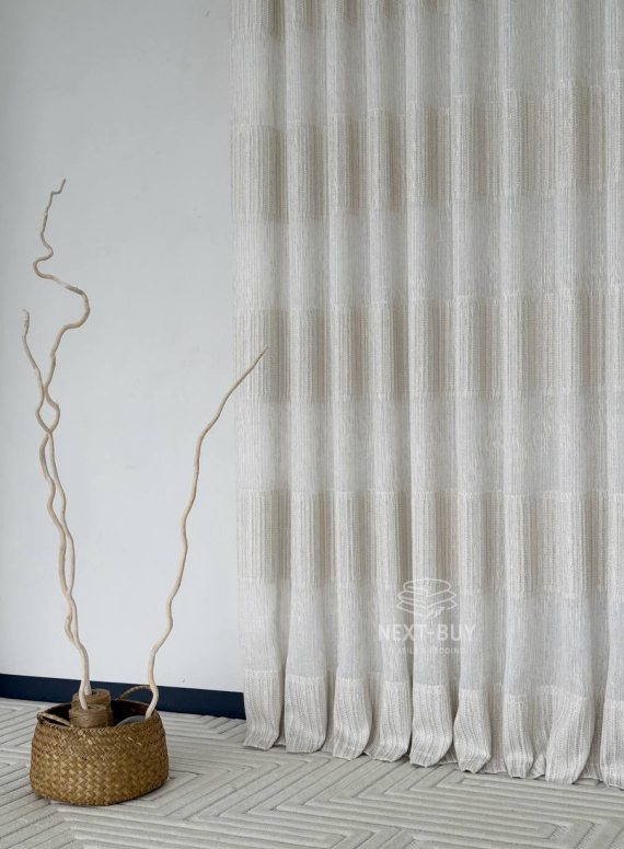 Фактурна тюль-штора Milano Harmony Beige Італія