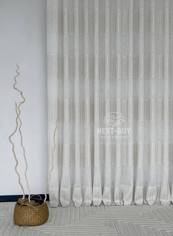 Фактурна тюль-штора Milano Harmony Beige Італія