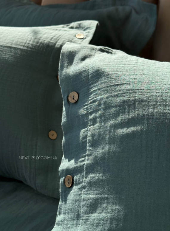 Постільна білизна Saheser Vetro Haki євро 200х220 jacquard